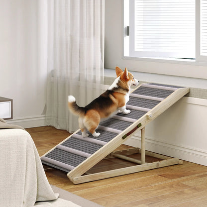 Foldable Dog Ramp For Couch, 4 Adjustable Height 16" to 23.5" Dog Stairs at Gallery Canada