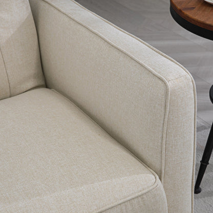 Convertible Bed, Button Tufted Fabric Sofa Bed, Adjustable Back, Beige 2-Seater Sofas at Gallery Canada