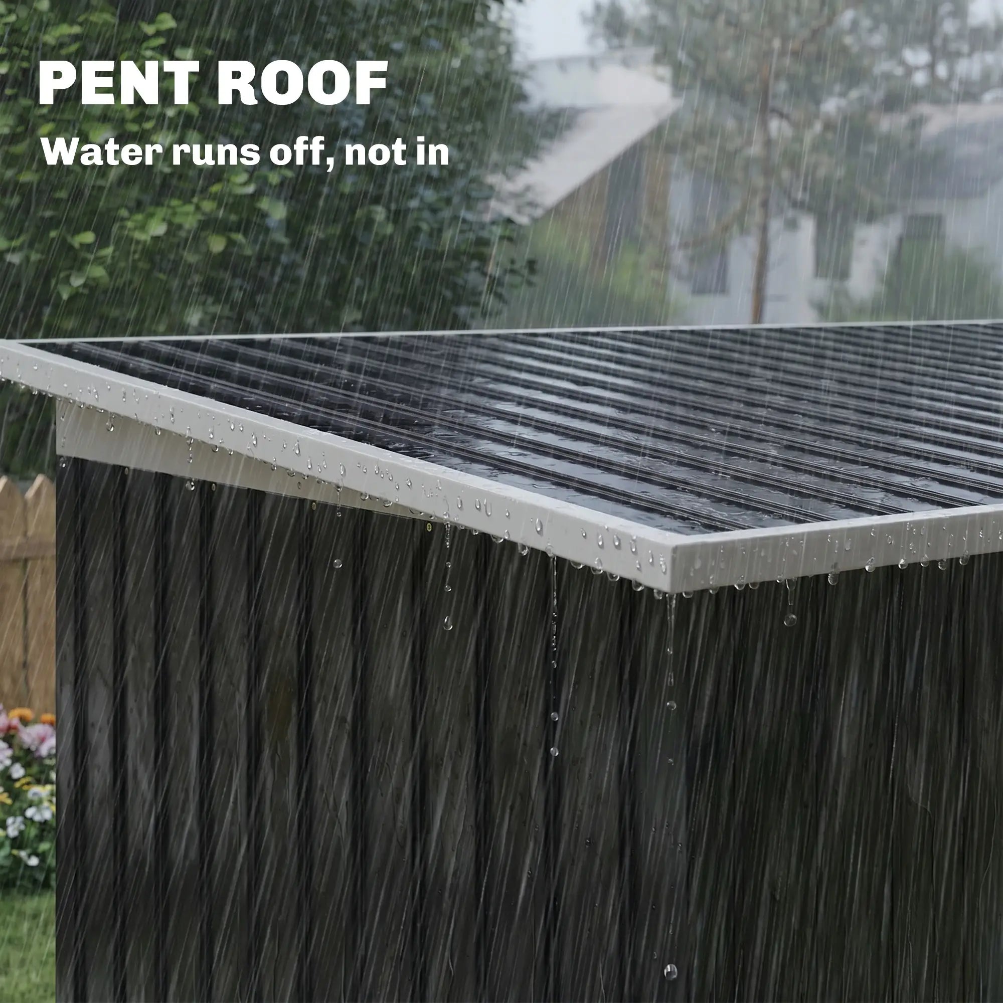 9x4 Outdoor Storage Shed, Galvanized Steel, Dark Grey Sheds at Gallery Canada
