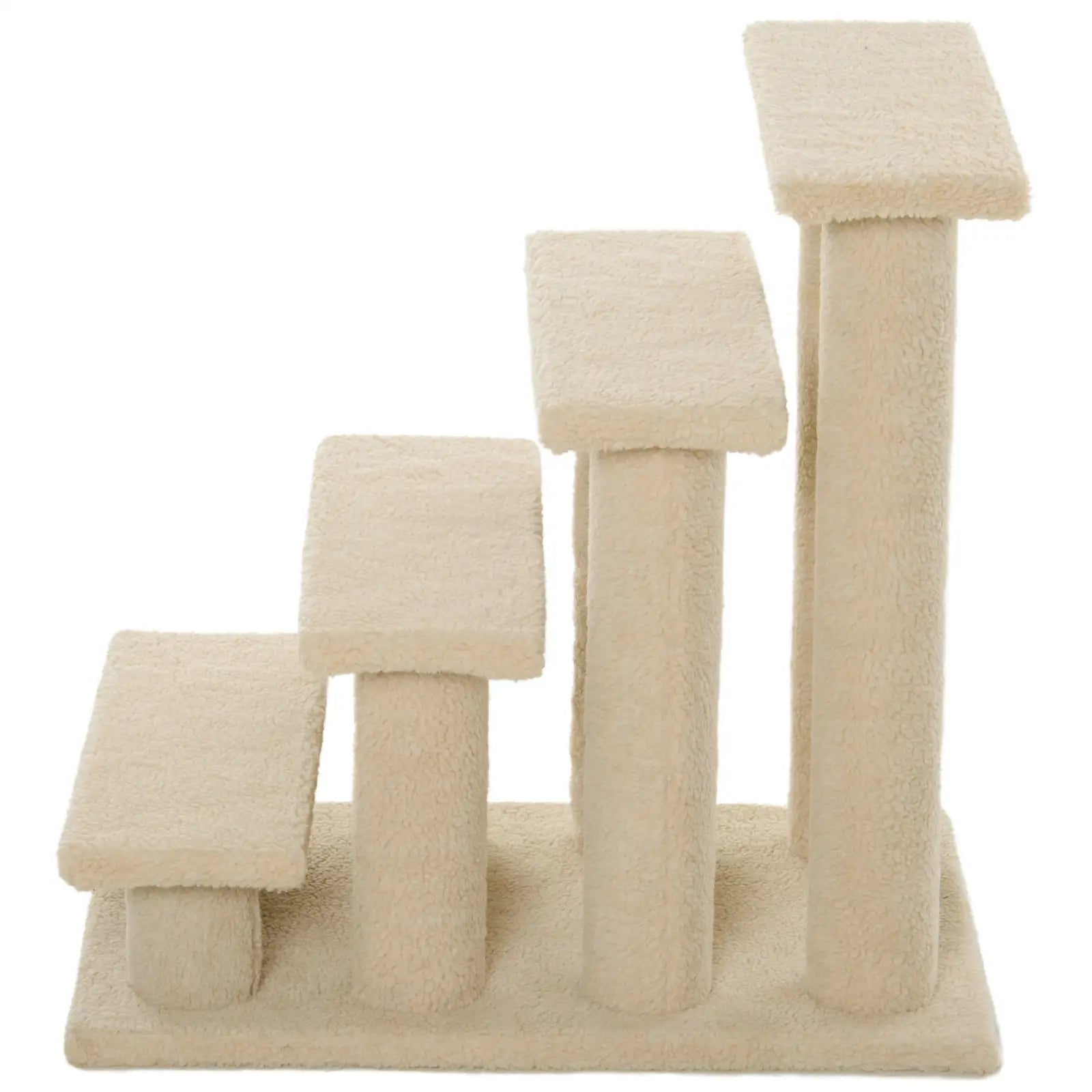 23.5" 4 Tier Pet Stairs, Dog Cat Step, Cream White Cat Stairs at Gallery Canada