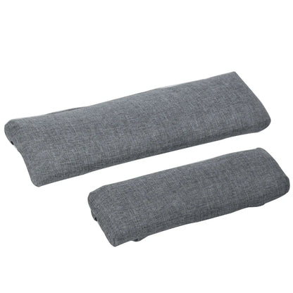 Outdoor Rattan Recliner Chair, Adjustable Back, Retractable Footrest, Grey Chaise Loungers at Gallery Canada