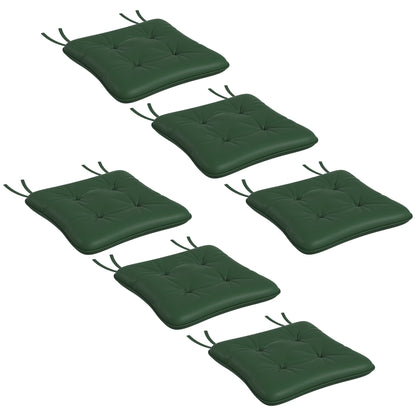 6-Piece Outdoor Patio Chair Cushion Set, Button Tufted, Dark Green Patio Chair Cushions Dark Green at Gallery Canada