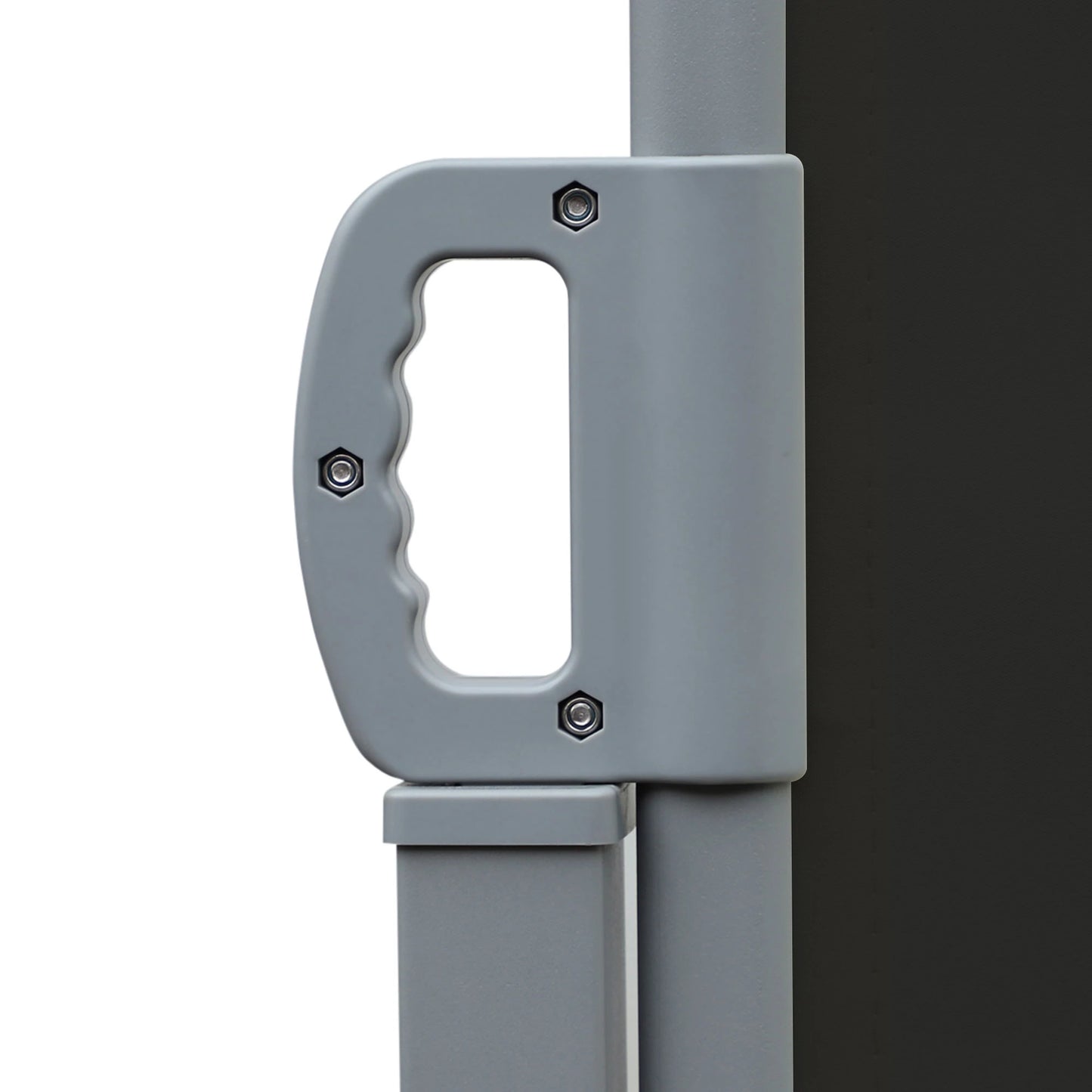 236" x 63" Outdoor Privacy Wall, Double Retractable Awning, Black Side Awnings at Gallery Canada