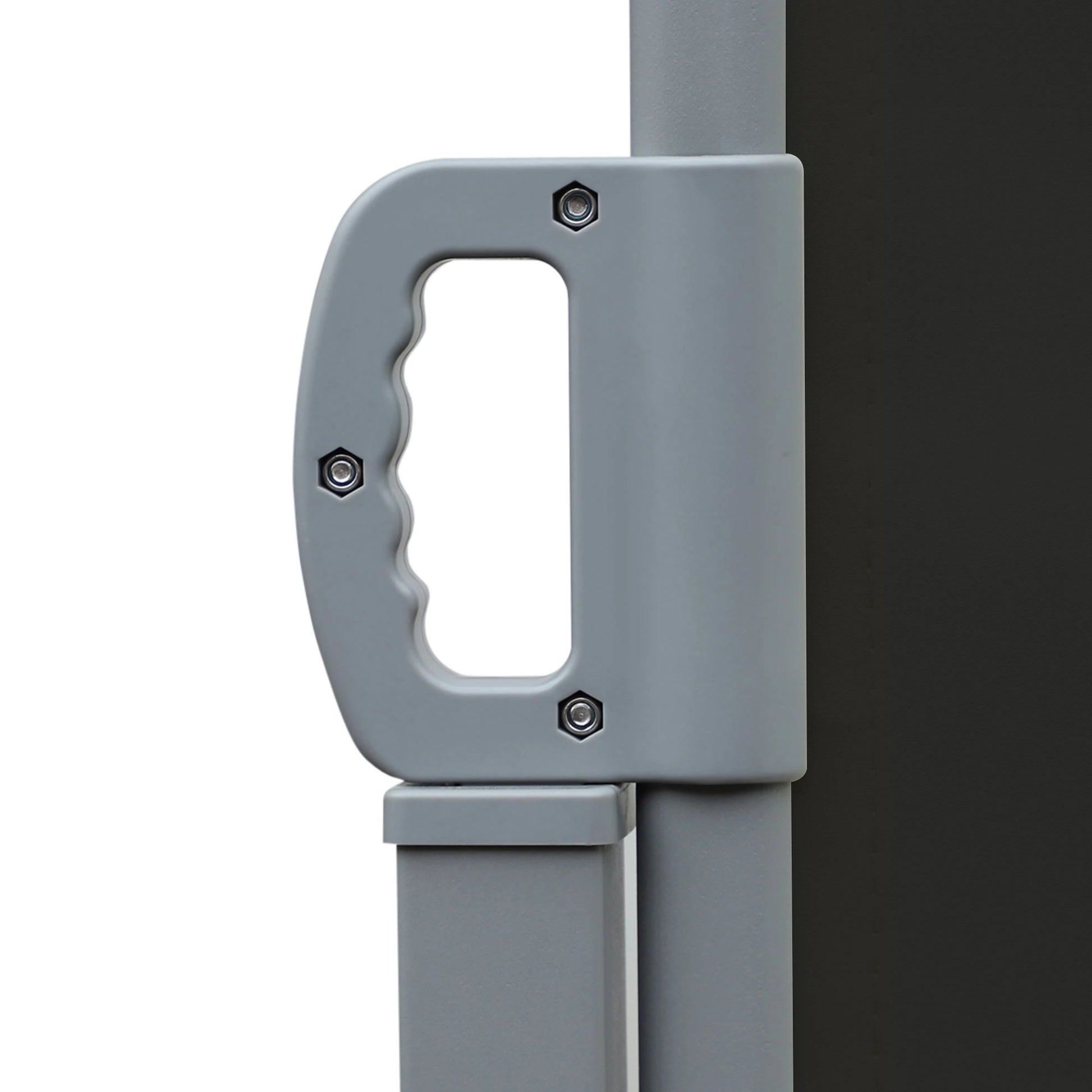 236" x 63" Outdoor Privacy Wall, Double Retractable Awning, Black Side Awnings at Gallery Canada