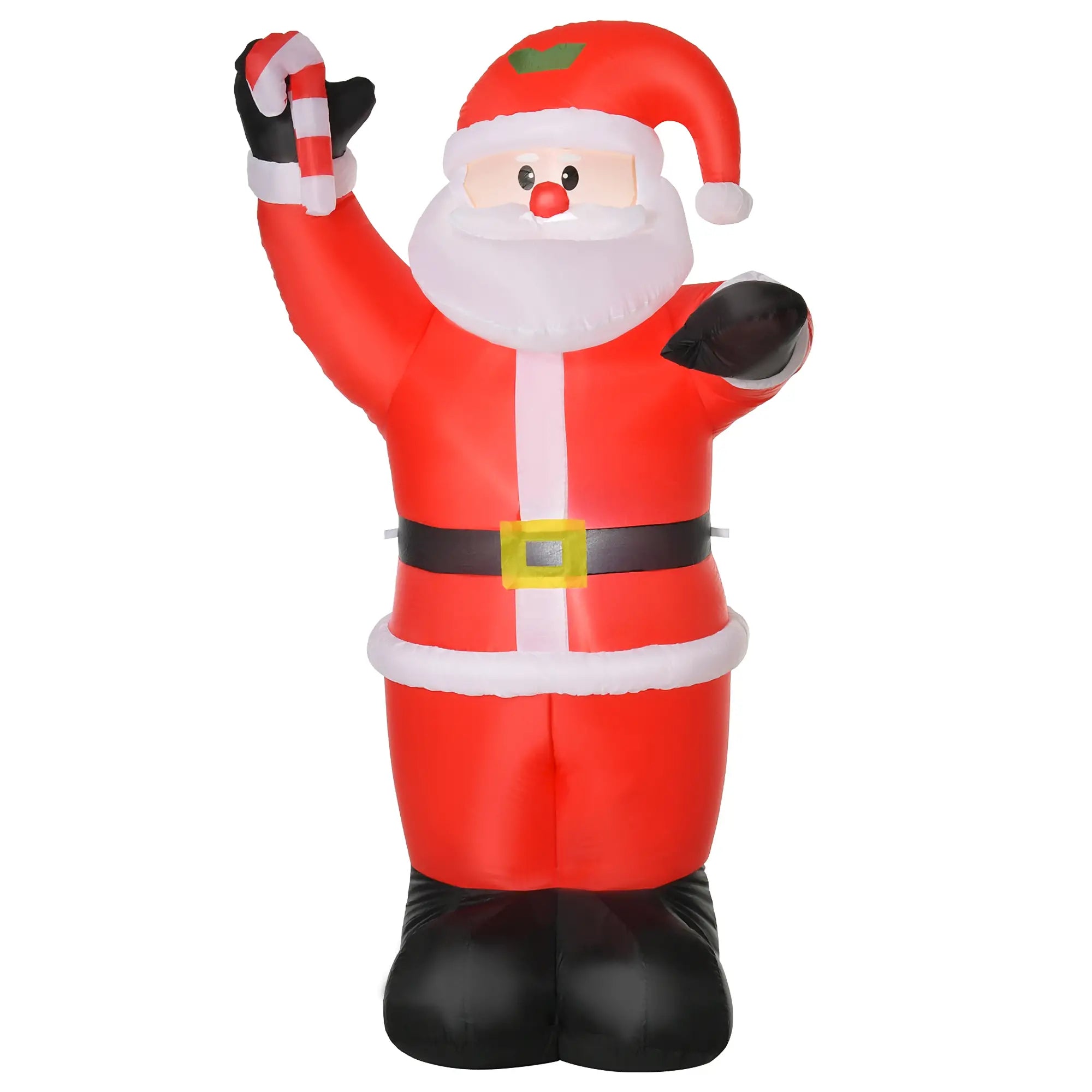 8ft Inflatable Santa Claus with Candy Cane, Outdoor LED Yard Display Christmas Inflatables at Gallery Canada