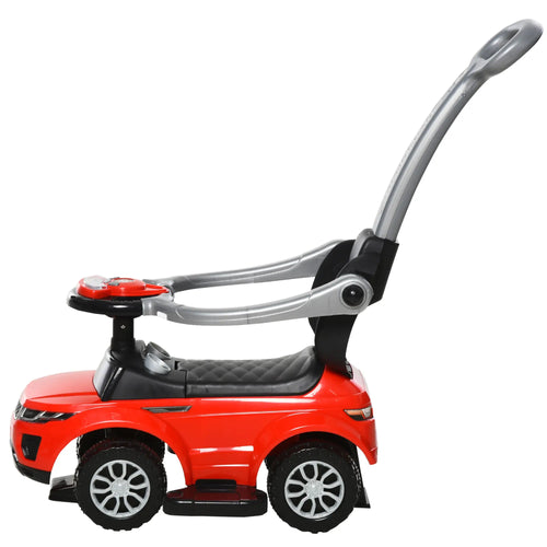 3 In 1 Ride On Push Car, Toddler Sliding Walking Car, Red