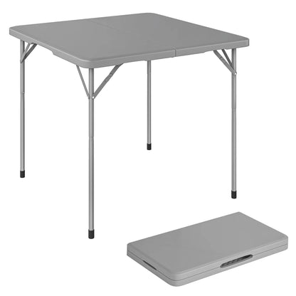 Folding Picnic Table, Heavy Duty Camping Table 34" x 34", Grey Picnic Tables & Camping Chairs at Gallery Canada