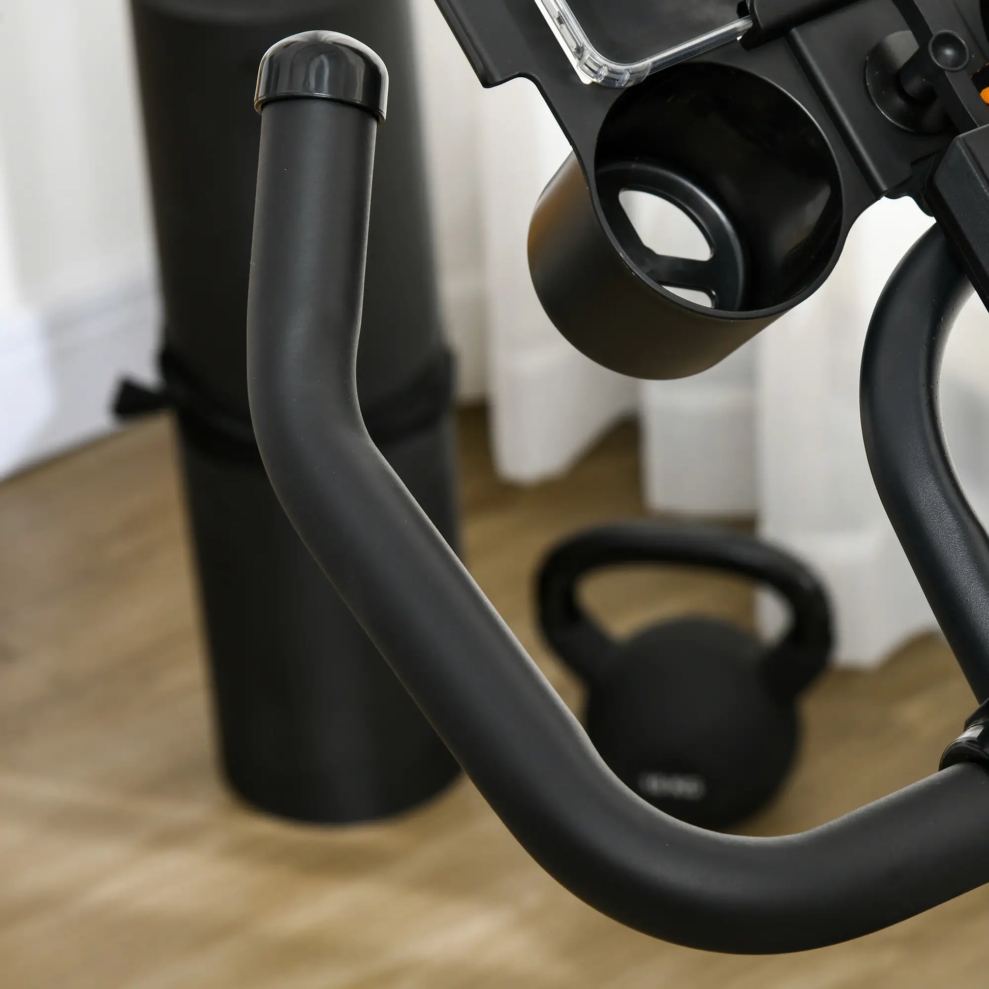 Adjustable Upright Stationary Exercise Bike, LCD Display, Indoor Cycling, Adjustable Resistance, Black Exercise & Stationary Bikes at Gallery Canada
