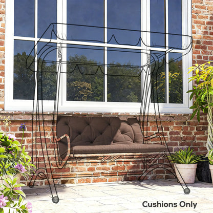 Garden Bench Cushion With Backrest, Non-Slip 2 Seater, Coffee Patio Chair Cushions at Gallery Canada