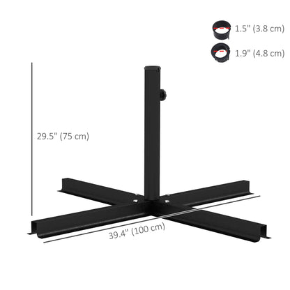 Universal Cross Brace Stand, Small Offset Or Large Market Umbrella, Black Umbrella Bases at Gallery Canada