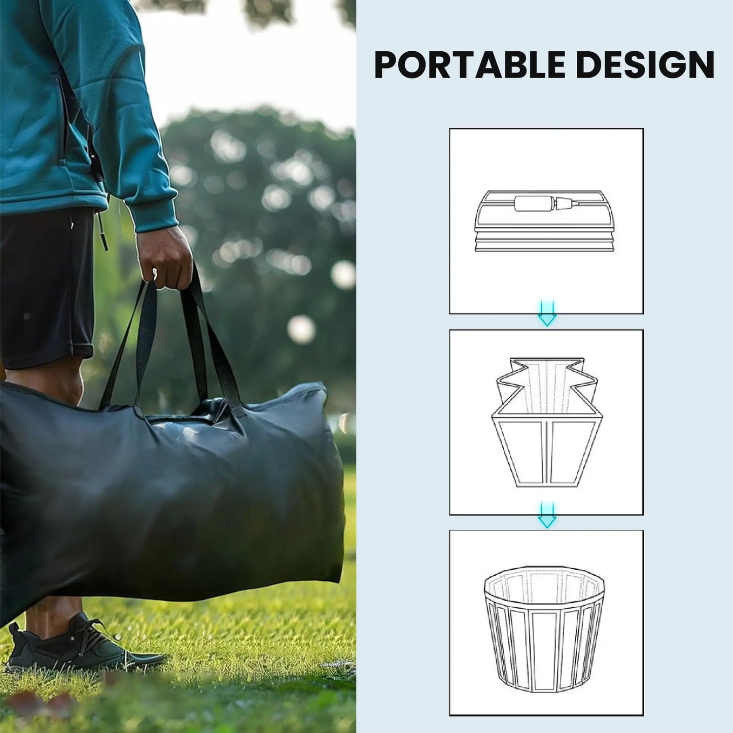 71 Gal Ice Bath Tub With Cover, Pump, Portable Inflatable Cold Plunge Outdoor Swimming Pools & Hot Tubs at Gallery Canada