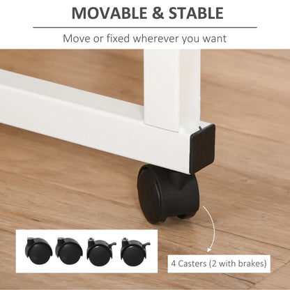 Adjustable Height Mobile Standing Desk, 23.5 Inch, Natural Wood Side Tables at Gallery Canada
