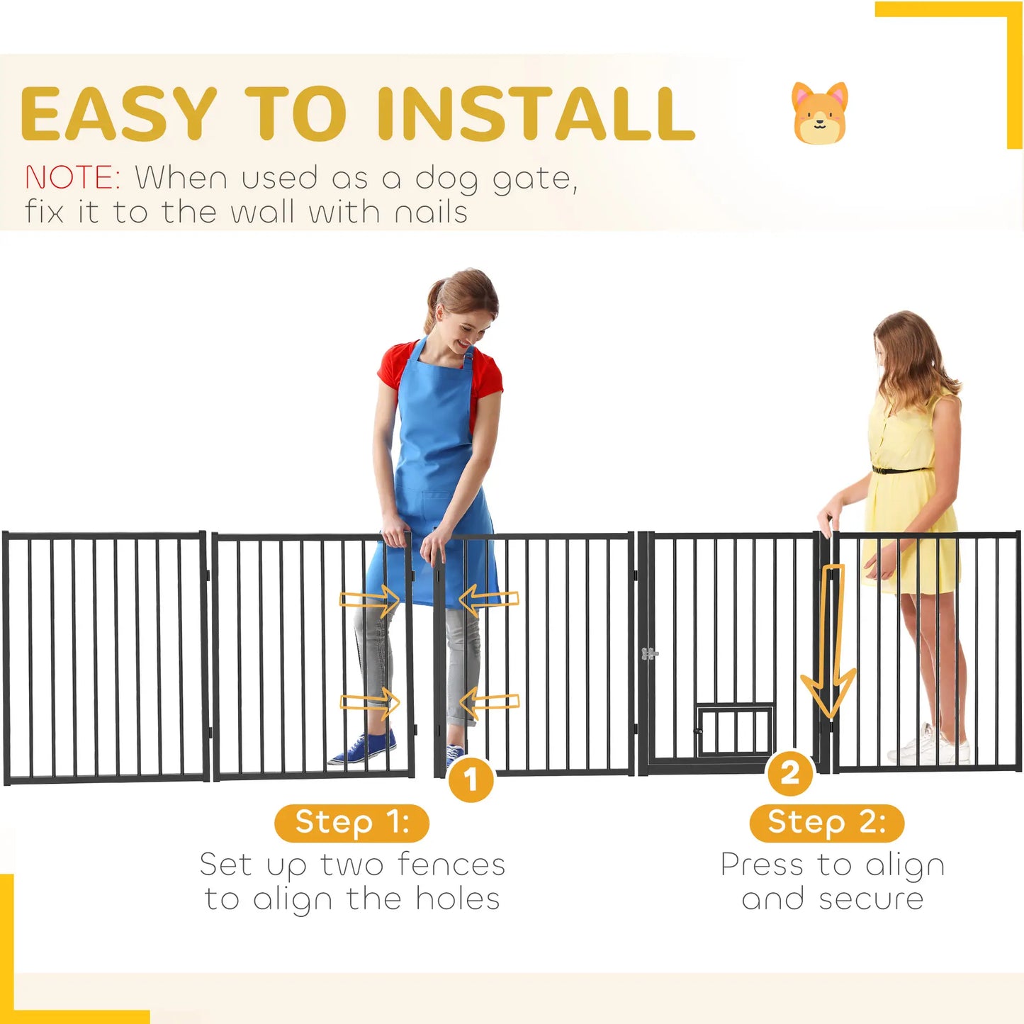 5 Panel Foldable Dog Playpen With Door, 30"H, for Small Medium Dogs Houses, Kennels & Pens at Gallery Canada