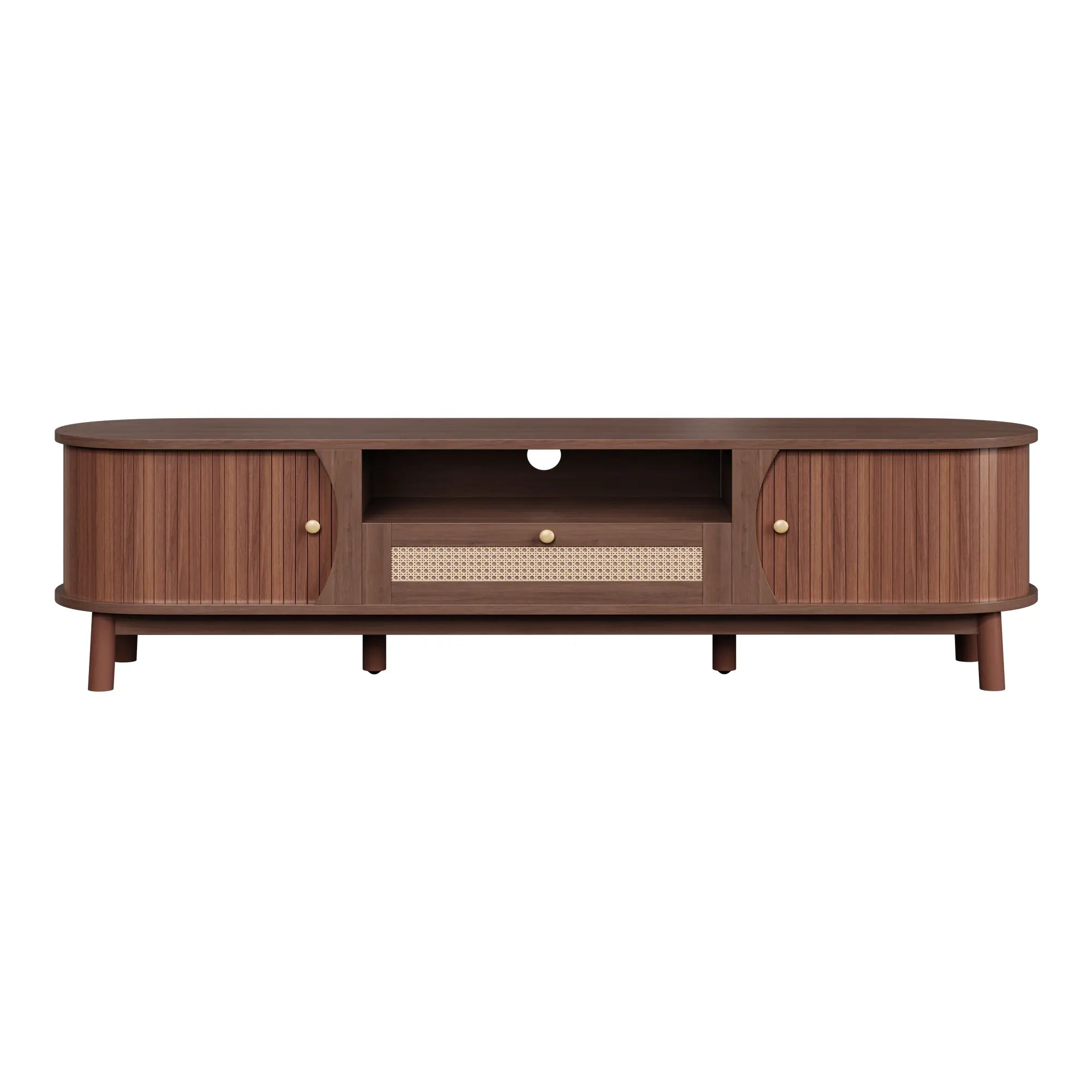 TV Stand, Solid Wood Doors, Drawers, 65