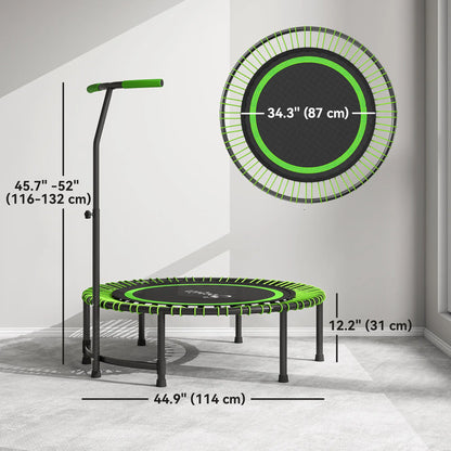 45" Rebounder Trampoline for Adults, Mini Fitness Bungee Rebounder with Adjustable Handle Trampolines at Gallery Canada