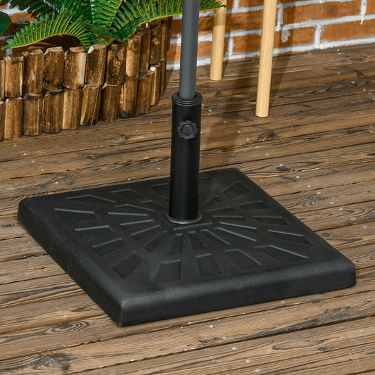 42 lb Heavy Duty Patio Umbrella Stand, 20" Resin Base, Black Umbrella Bases Black at Gallery Canada