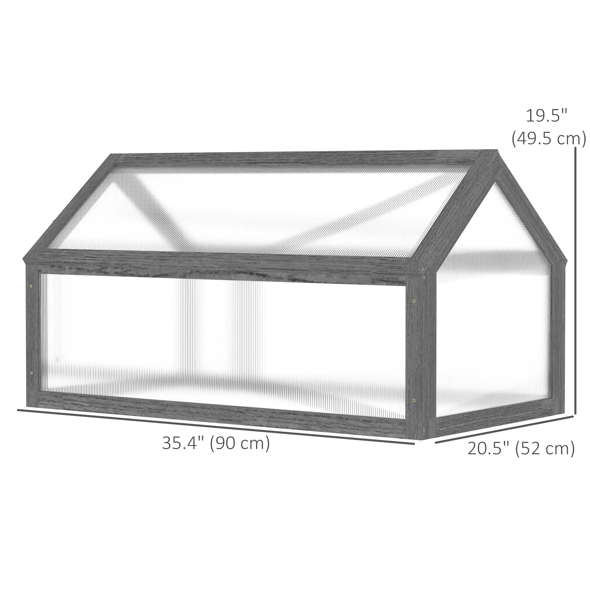 Portable Wooden Cold Frame Greenhouse, 35.5