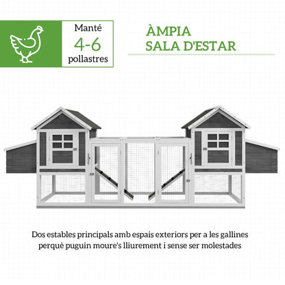 Extra Large Chicken Coop, Wooden Poultry House, Rabbit Hutch, Grey Chicken Coops at Gallery Canada