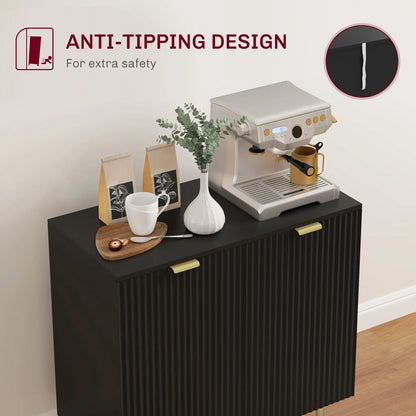 Modern Kitchen Storage Cabinet, Adjustable Shelves, Metal Legs, Black Bar Cabinets at Gallery Canada