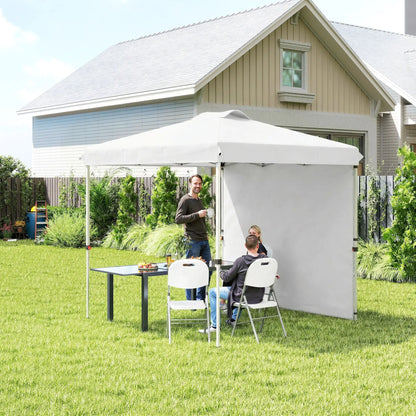 8 x 8 ft Pop Up Canopy, With Sidewall, Carry Bag, Sand Bags, White Pop Up Canopies at Gallery Canada