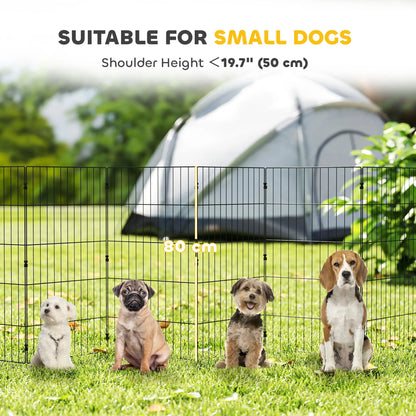 Foldable Metal Dog Playpen, Expandable Pet Fence, 20" x 32", 8 Panels, Black Dog PlayPens at Gallery Canada