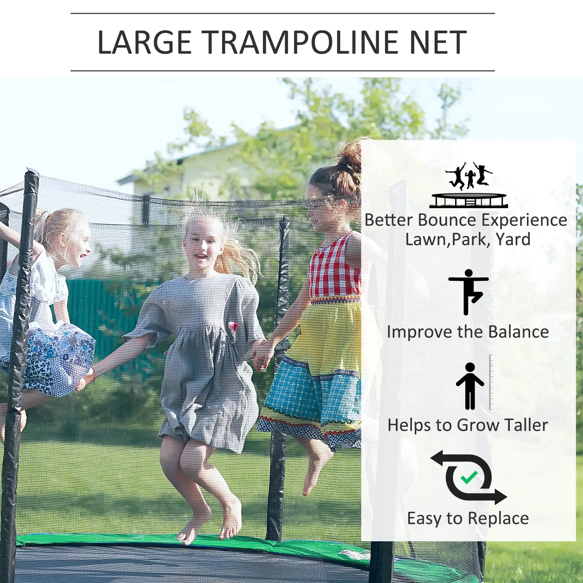 12' Round Trampoline Enclosure, Safety Net Fence Replacement Trampolines at Gallery Canada