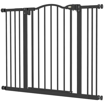Extra Tall Dog Gate with Door, 29"-39", Black Pet Gates Black at Gallery Canada