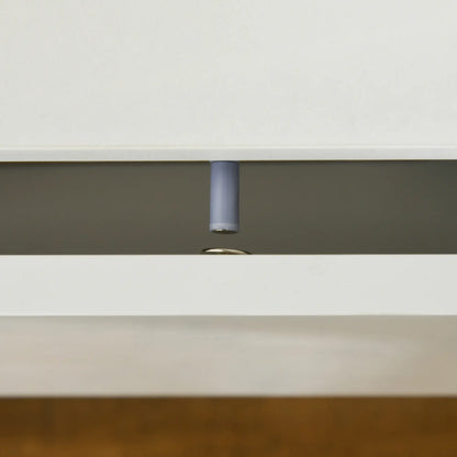 Modern Nightstand, 2 Drawers, USB RGB LED Lights, Remote, White Bedside Tables at Gallery Canada