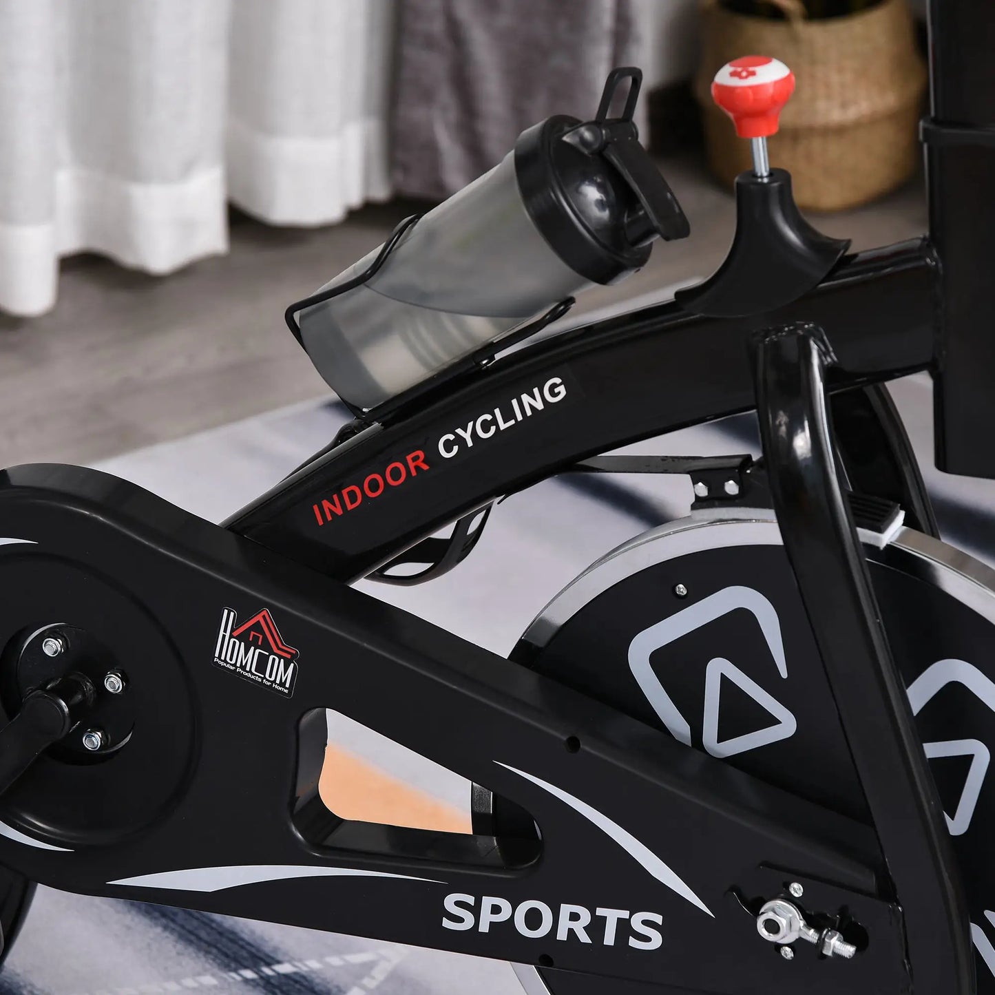 Exercise Bike with LCD Display, Indoor Cycling, 6kg Flywheel, Black Exercise & Stationary Bikes at Gallery Canada