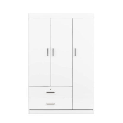 Modern Wardrobe, 2 Drawers, MDF Construction, 41.5" L x 18.5" W x 68" H, White Clothing Storage White at Gallery Canada