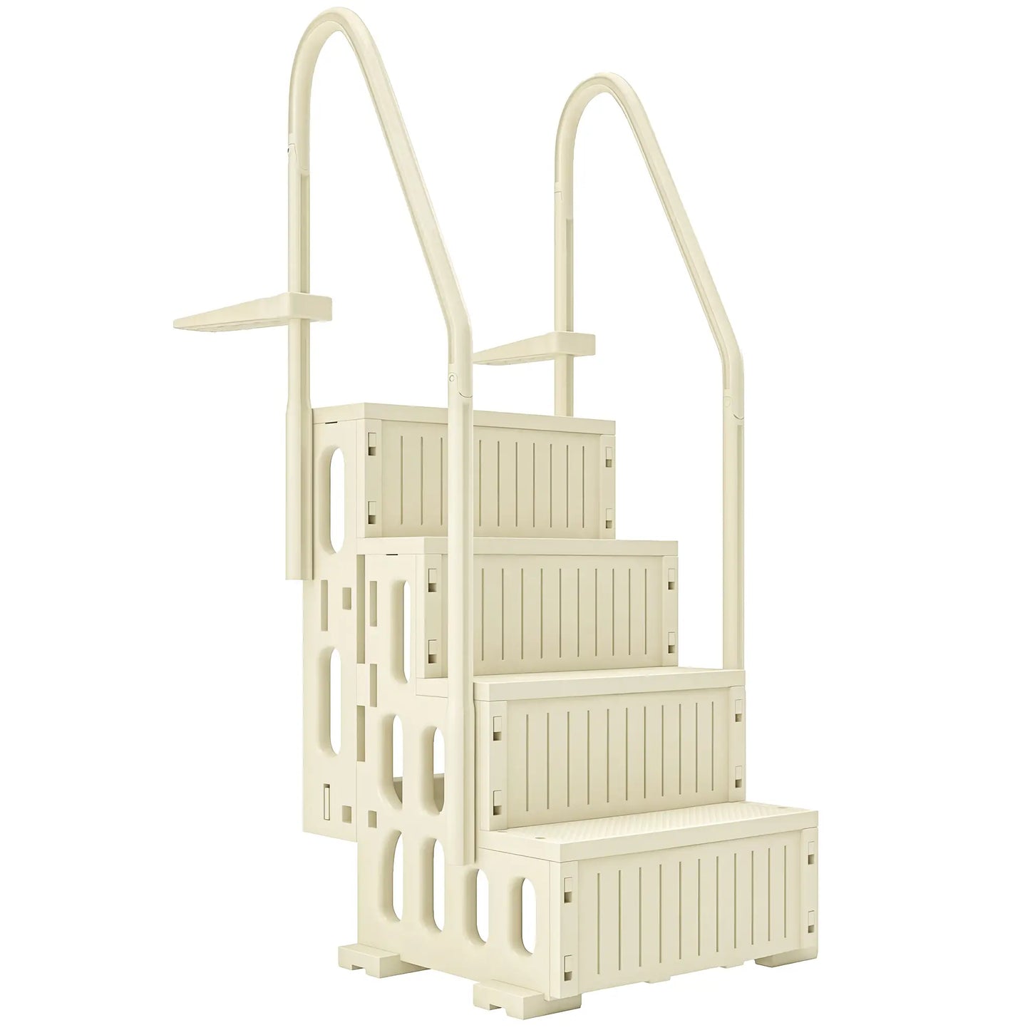 Adjustable Swimming Pool Ladder, 4-Step, Non-Slip Steps, Cream White Outdoor Swimming Pools & Hot Tubs at Gallery Canada
