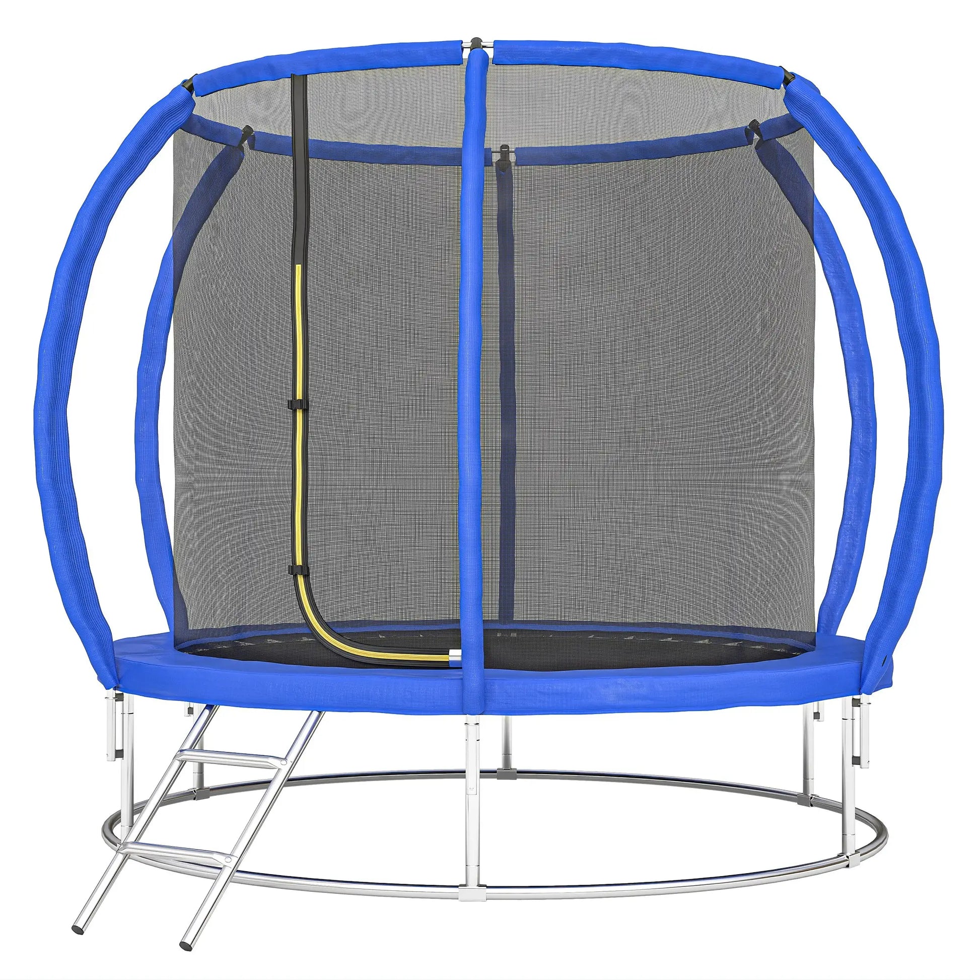 8ft Trampoline, ASTM Certified, Circular Base, Enclosure Net, Ladder Trampolines Blue at Gallery Canada