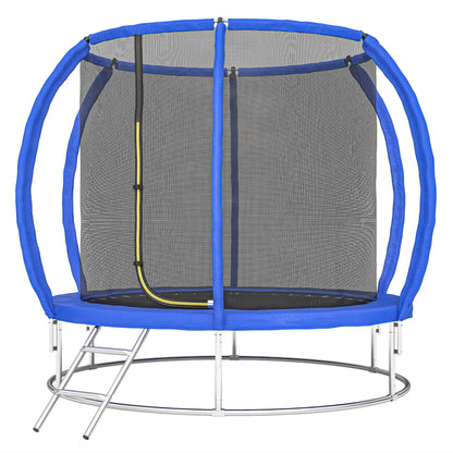 8ft Trampoline, ASTM Certified, Circular Base, Enclosure Net, Ladder Trampolines Blue at Gallery Canada