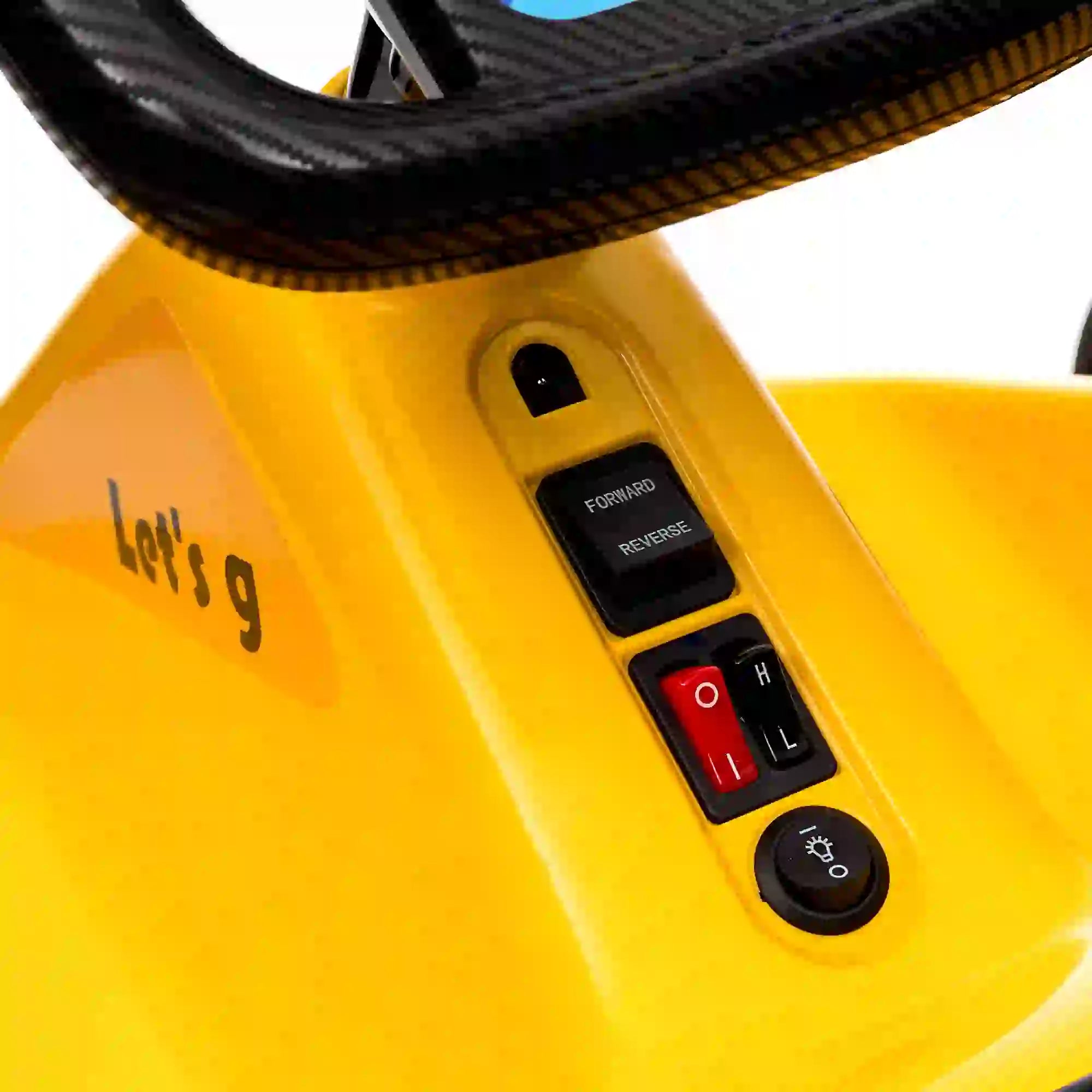 6V Electric Go Kart for Kids, with Music Light Horn, Yellow Electric Ride On Toys at Gallery Canada