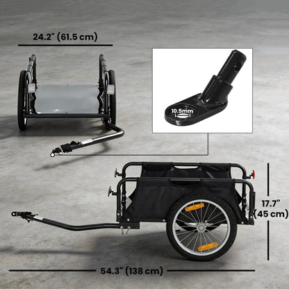 Bike Cargo Trailer, 16" Pneumatic Wheels, Red Flag, Red Bike Cargo Trailers at Gallery Canada