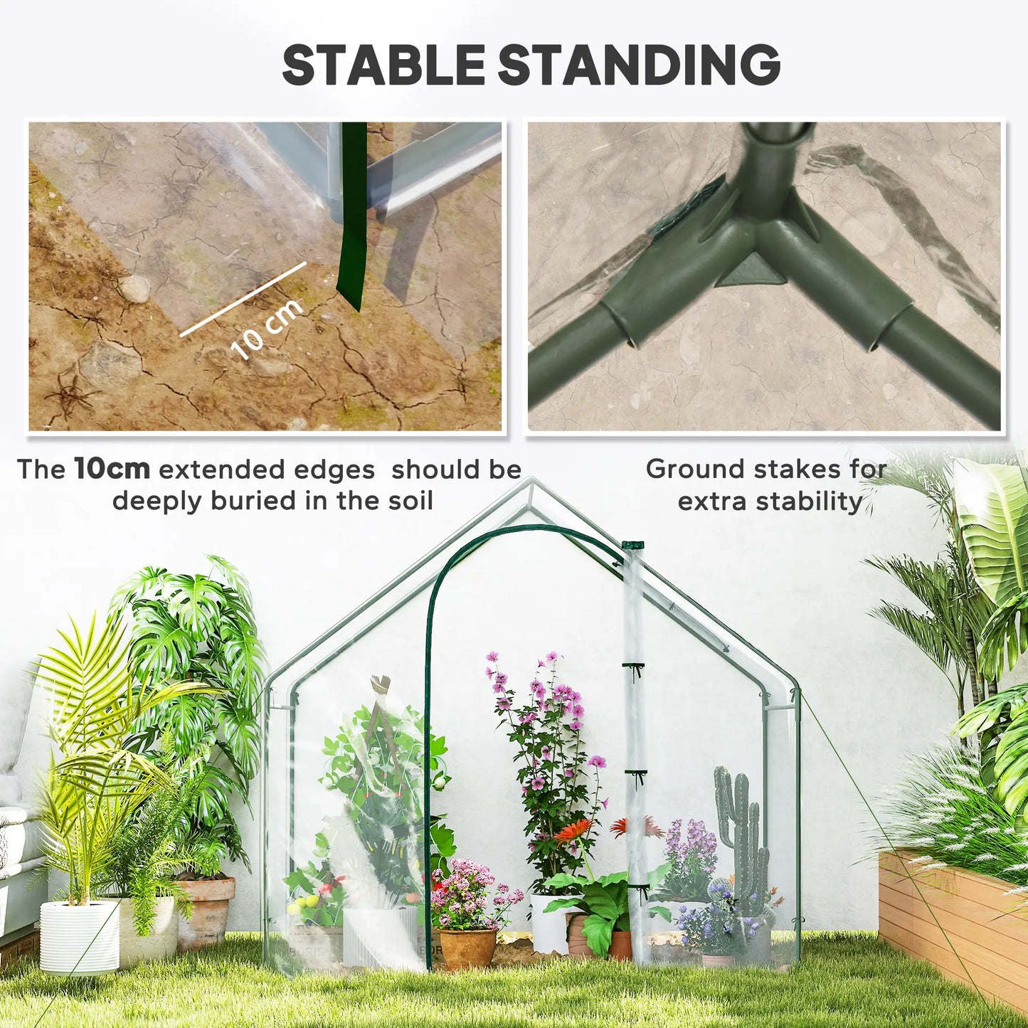 6'x3.3'x5.5' Walk-in Greenhouse, Portable Mini for Plants, Clear Cover Mini Greenhouses at Gallery Canada