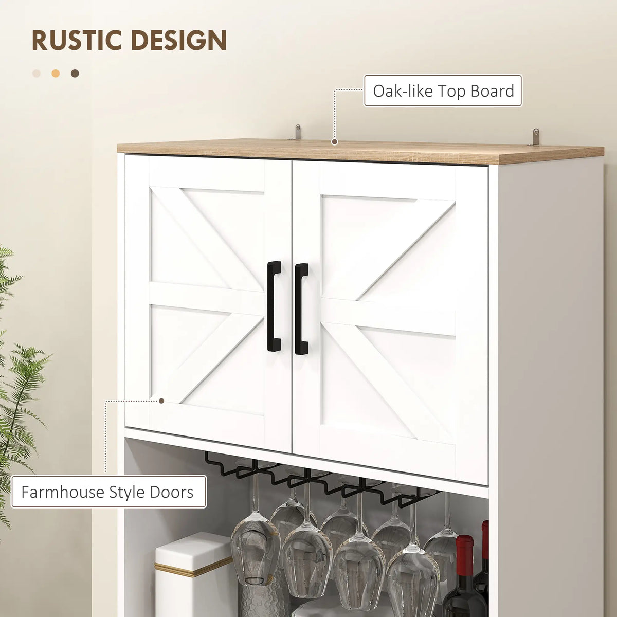 Farmhouse Kitchen Pantry, 68" Freestanding Cabinet, White Kitchen Pantry Cabinets at Gallery Canada