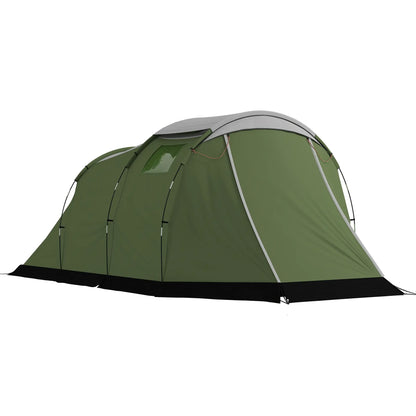 Waterproof Camping Tent, Two Room, 3-4 Person, Green Camping Tents Army Green, Black, Grey at Gallery Canada