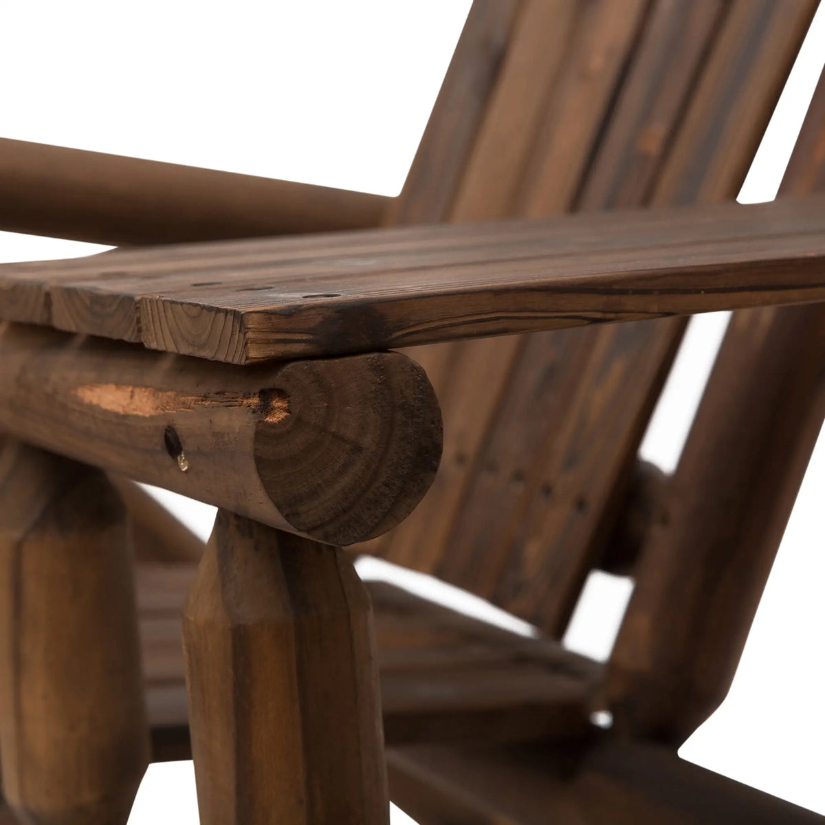 Carbonized Wood Adirondack Patio Chair Bench With Coffee Table Outdoor Benches at Gallery Canada