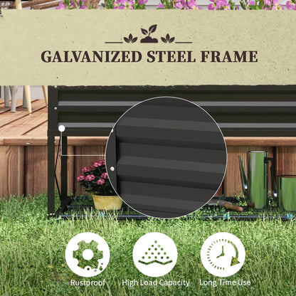 Galvanized Raised Garden Bed, Metal Planter Box, Black Elevated Garden Beds at Gallery Canada