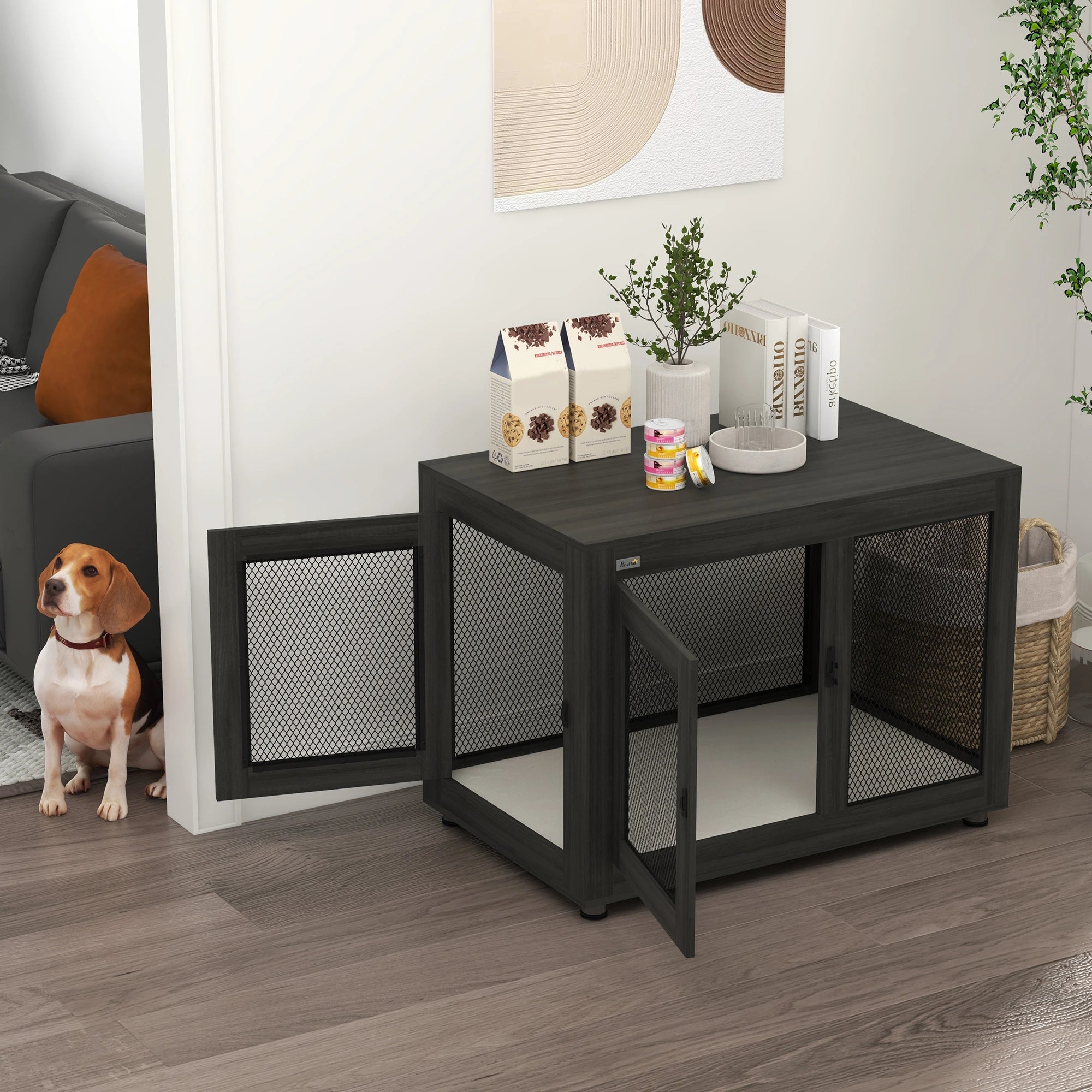 Pet Crate End Table, Water-resistant Cushion, Large Medium Dogs, Black Houses, Kennels & Pens at Gallery Canada