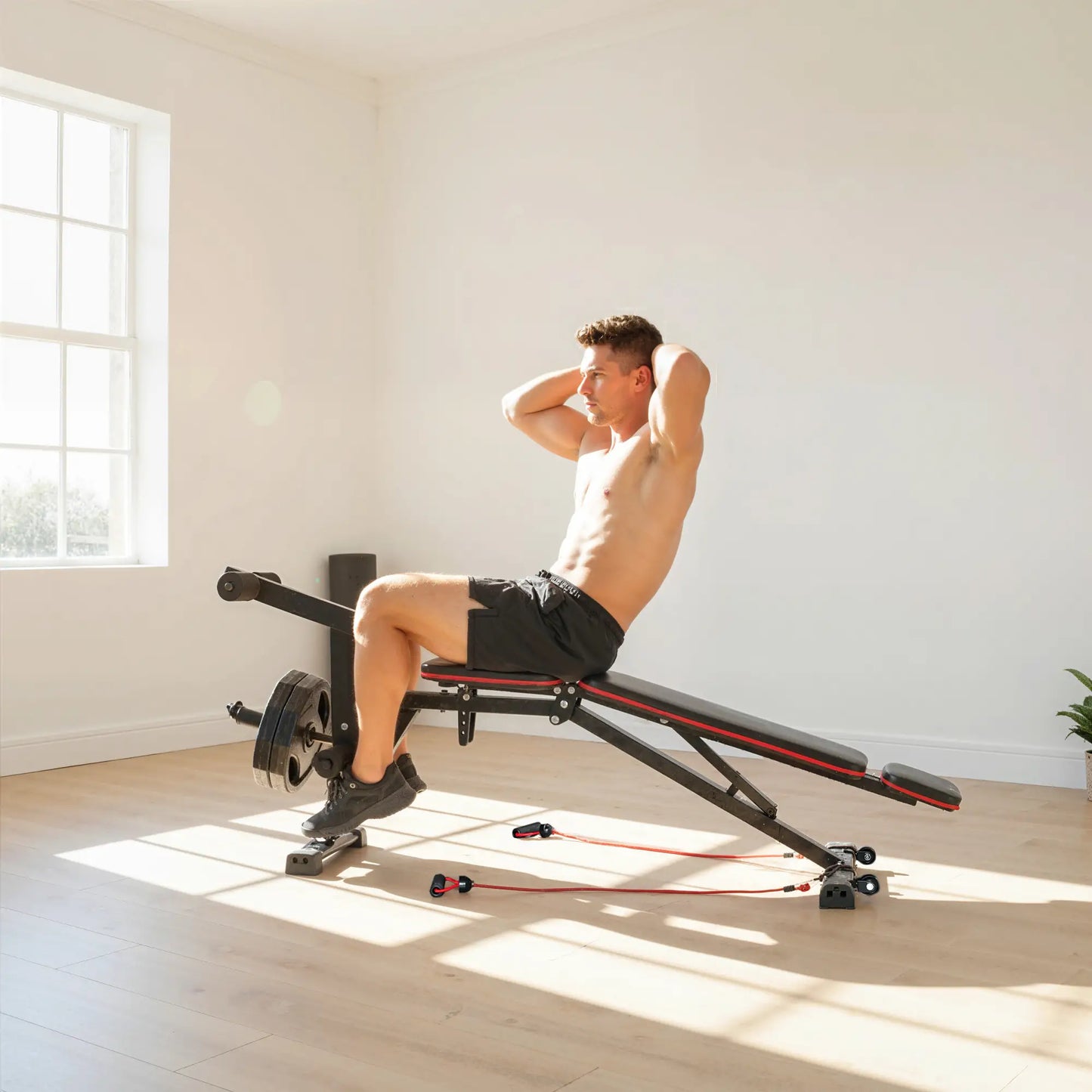 Adjustable Weight Bench With Wheels, 926LBS Load, Leg Extension, Preacher Curl Weight Benches at Gallery Canada