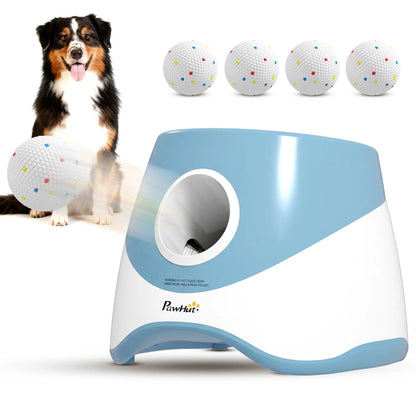 Automatic Dog Ball Launcher With 5 ETPU Balls, Blue
