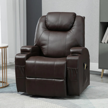 Power Lift Recliner Chair, PU Leather, Remote Control, Brown Electric Power Lift Chairs at Gallery Canada
