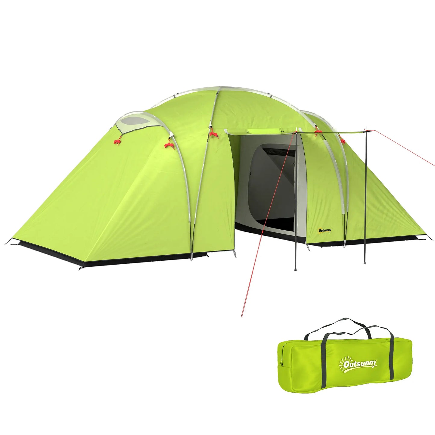 4-6 Person Camping Tent, 2000mm Waterproof, 2 Bedrooms, Living Area Camping Tents at Gallery Canada