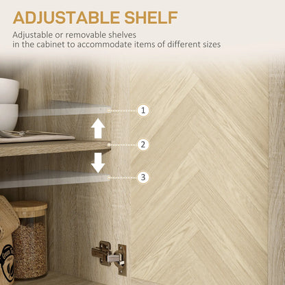 Buffet Cabinet, Coffee Bar with Drawers, Adjustable Shelf, Oak Bar Cabinets at Gallery Canada