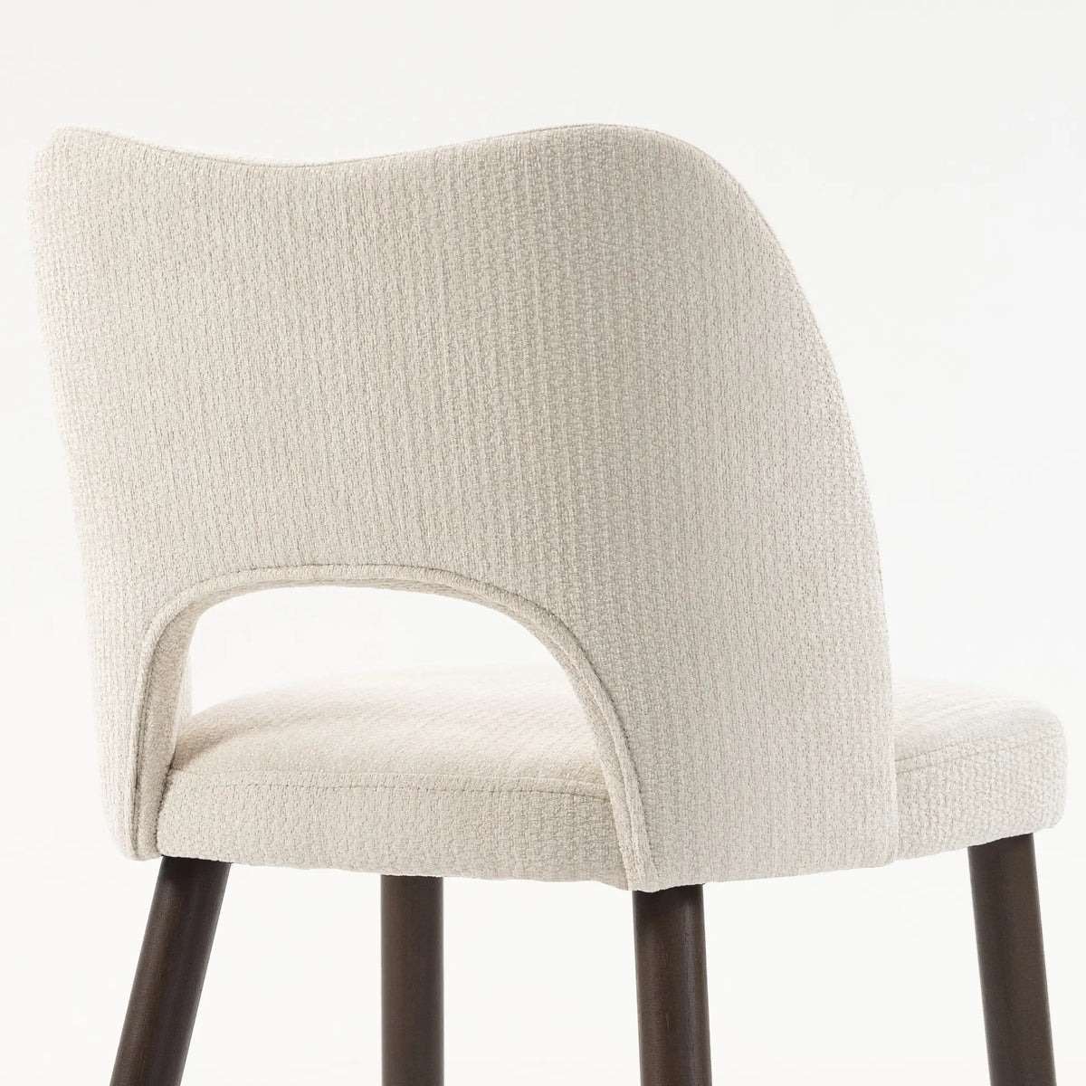 Upholstered Dining Chairs Set, Cream White