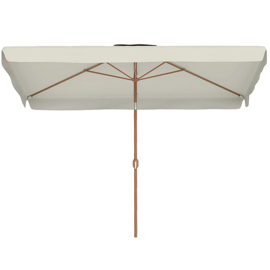 Patio Umbrella 118.1" x 78.7", UV50+ Protection, White Sun Umbrellas White at Gallery Canada