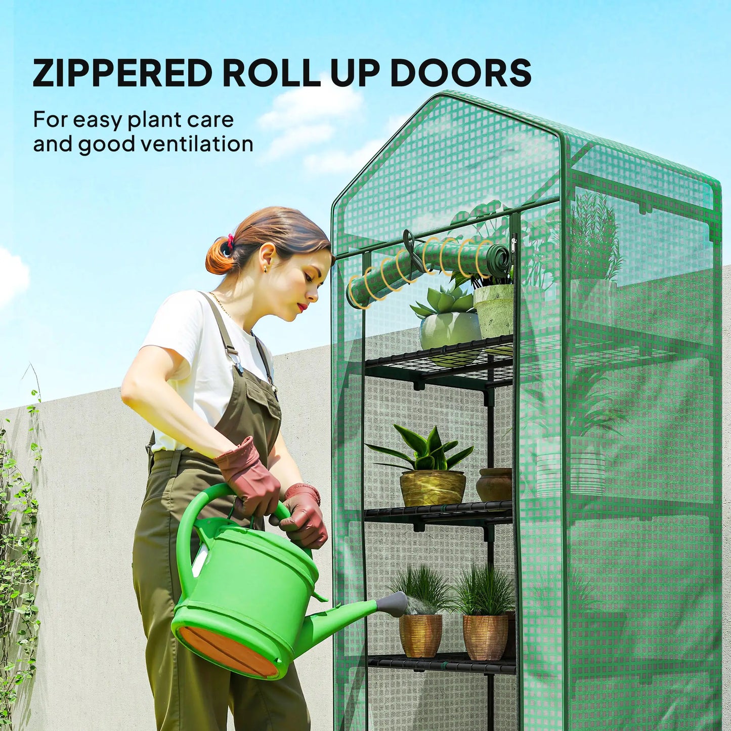 5 Tier Mini Greenhouse, Portable, Transparent, 27.25" x 19.25" x 76", Green Greenhouses at Gallery Canada