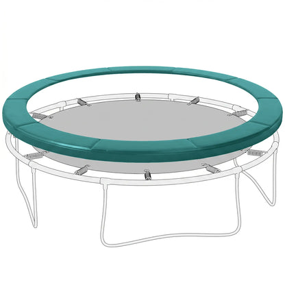 14FT Trampoline Pad Replacement, Φ168" Spring Cover, Water-Resistant, Green Trampolines at Gallery Canada